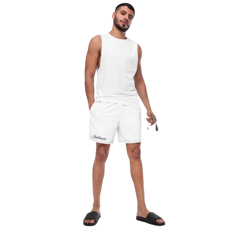 Shekhawatco Men's White Summer Co-Ord Set – Premium Tank Top & Shorts