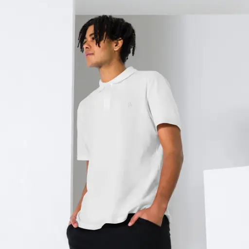 Classic White Piqué Polo Shirt – Unisex